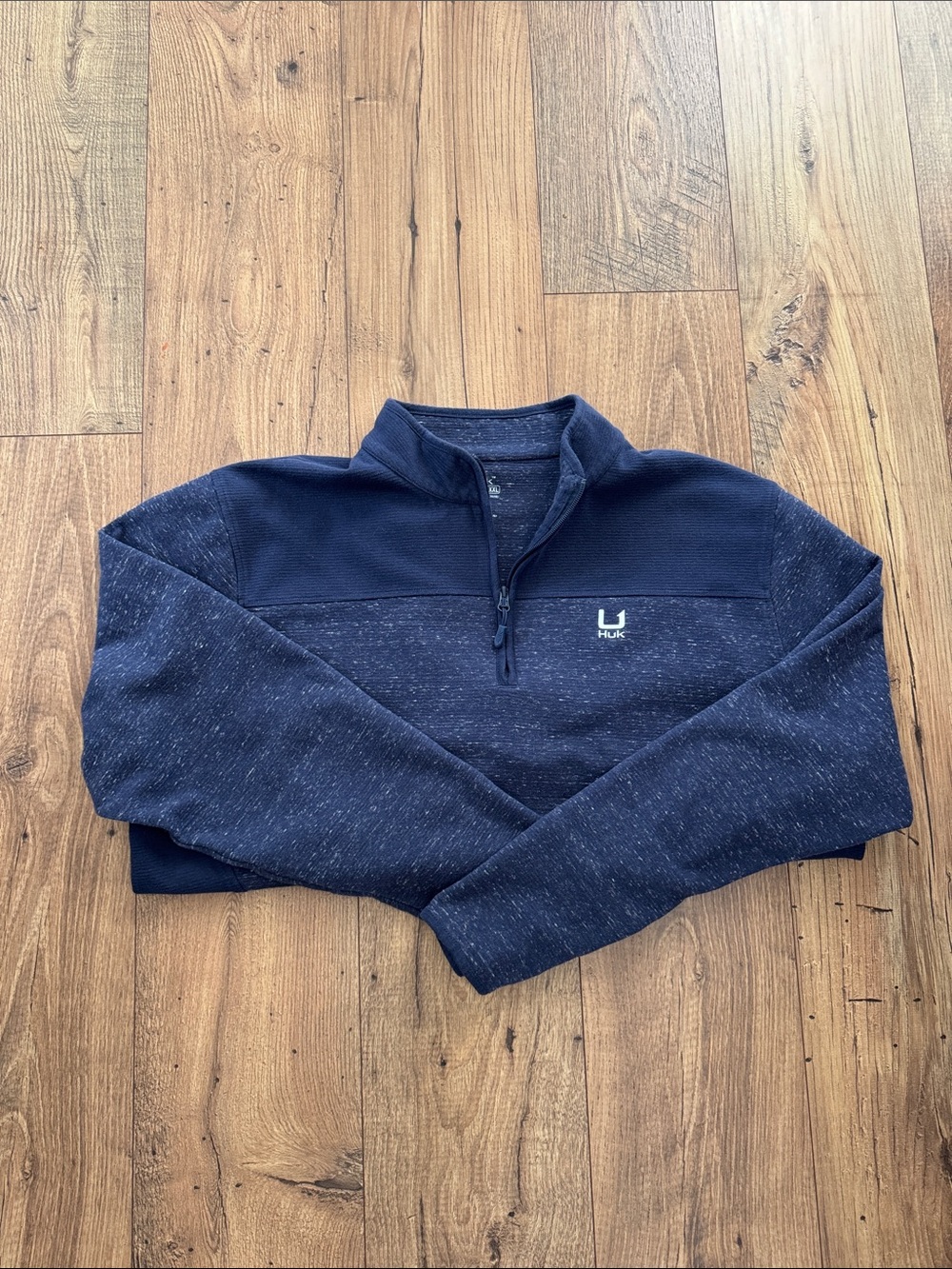Huk Men's Quarter-Zip Pullover in Navy Heather